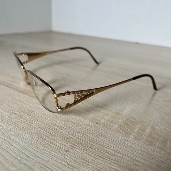 Versace Mod.1034-B 1002 Gold Metal Eyeglasses Frames 55-15 135 Italy - Picture 3 of 8